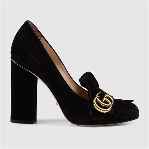 gucci suede pumps